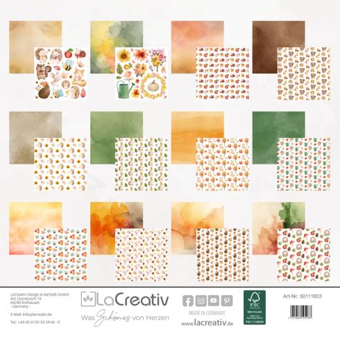 Preview: LaCreativ - Designpapier "Zuckersüßer Herbst" Paper Pack 6x6" - 24 Bogen
