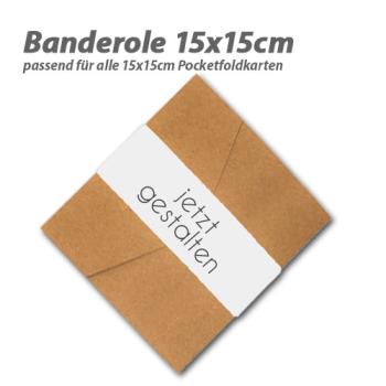 Banderole 15x15cm für Pocketfold Karte
