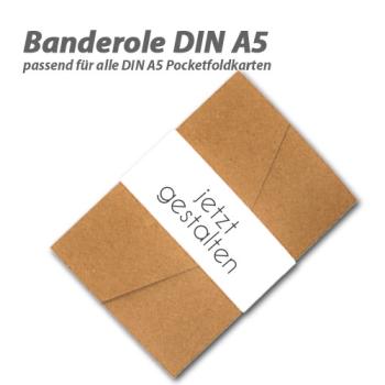 Banderole DIN A5 für Pocketfold Karte