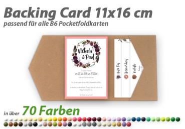 Backing Card - Aufleger 11x16cm für B6 Pocketfold