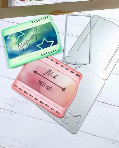 Preview: Bundle Kulricke Stempel "Reiß mich auf" & Stanze "Aufreiss-Umschlag"