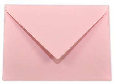 Briefumschläge - Briefhüllen in babypink, DIN A5 120g/m² oF, Nassklebung