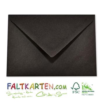 Briefumschlag DIN C6 100g/m² oF Nassklebung in kraft schwarz
