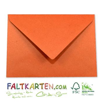 Briefumschlag DIN C6 100g/m² oF Nassklebung in kraft terracotta