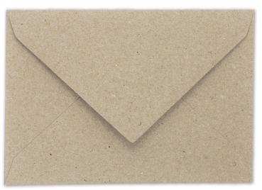 Briefumschläge - Briefhüllen in kraft grau, DIN A5 100g/m² oF, Nassklebung