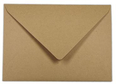 Briefumschläge - Briefhüllen in kraft sand, DIN A5 100g/m² oF, Nassklebung