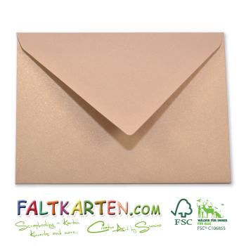 Briefumschlag DIN C6 120g/m² oF Nassklebung in metallic nude