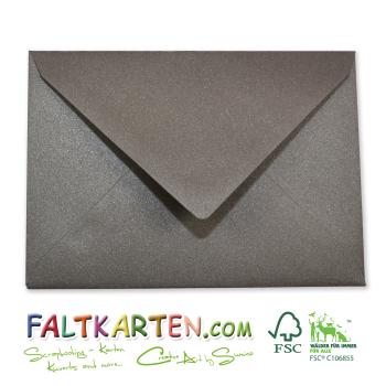 Briefumschlag DIN C6 120g/m² oF Nassklebung in metallic steel
