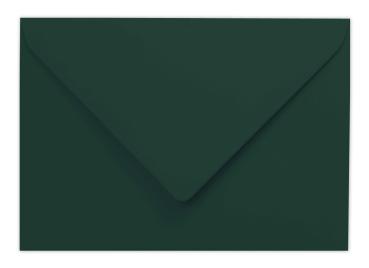 Briefumschläge - Briefhüllen in samtgrün, DIN A5 120g/m² oF, Nassklebung