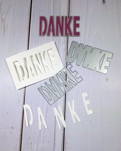 Preview: Kulricke Stanzschablone "Danke Insert mit Aufleger" Craft Die