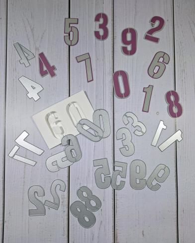 Preview: Kulricke Stanzschablone "Zahlen Insert mit Aufleger" Craft Die 