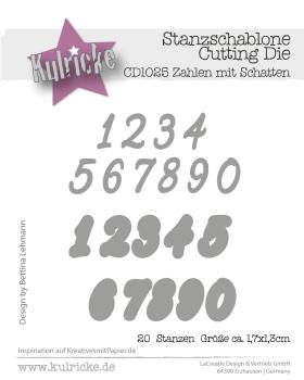 Kulricke Stanzschablone "Zahlen mit Schatten" Craft Die 
