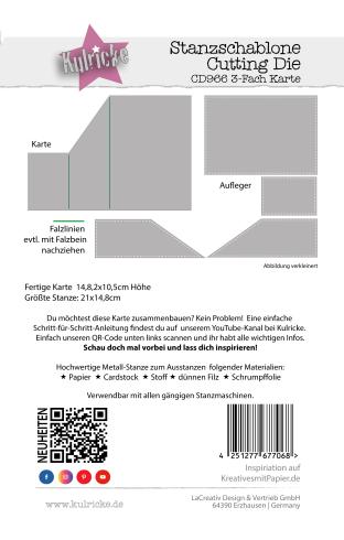 Kulricke Stanzschablone "3-Fach Karte" Craft Die