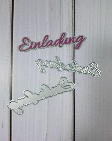 Preview: Kulricke Stanzschablone "Einladung mit Schatten" Craft Die 