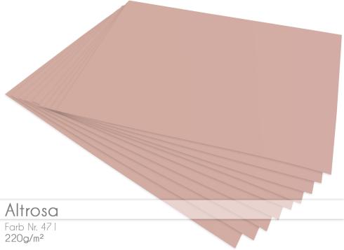 Scrapbooking-/ Bastelpapier 220g/m² DIN A3 in altrosa