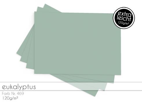 Tonkarton - Tonpapier DIN A4 120g/m² - 25 Bogen in eukalyptus