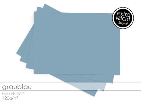 Tonkarton - Tonpapier DIN A4 120g/m² - 25 Bogen in graublau