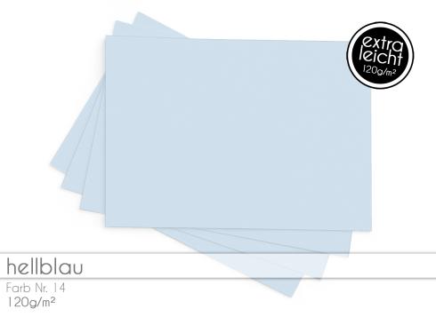 Tonkarton - Tonpapier DIN A4 120g/m² - 25 Bogen in hellblau