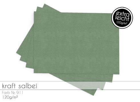 Tonkarton - Tonpapier DIN A4 100g/m² - 25 Bogen in kraft salbei