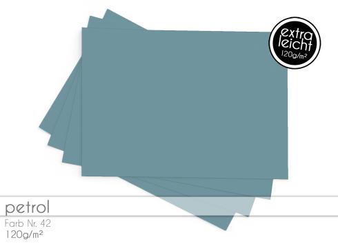 Tonkarton - Tonpapier DIN A4 120g/m² - 25 Bogen in petrol