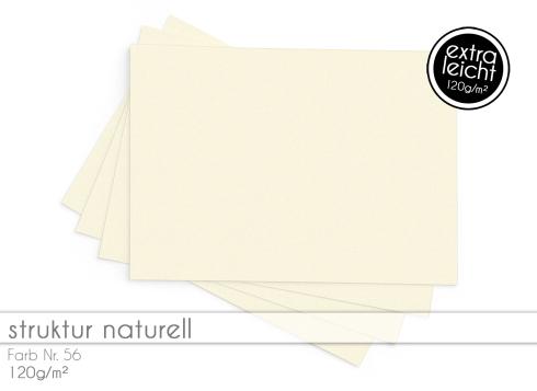 Tonkarton - Tonpapier DIN A4 90g/m² - 25 Bogen in struktur naturell