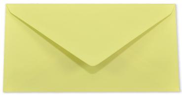 Briefumschlag DIN lang in gelb, 120g, ohne Fenster, Nassklebung