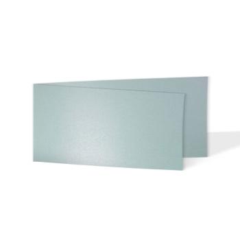 Faltkarte DIN Lang quer 300g/m²  in metallic-platin