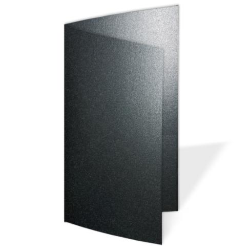Faltkarte DIN Lang  250g/m²  in metallic-anthrazit