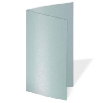 Faltkarte DIN Lang  300g/m²  in metallic-platin