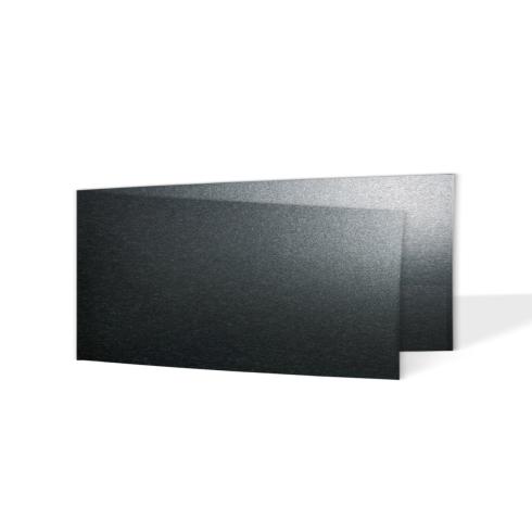 Faltkarte DIN Lang quer 250g/m²  in metallic-anthrazit