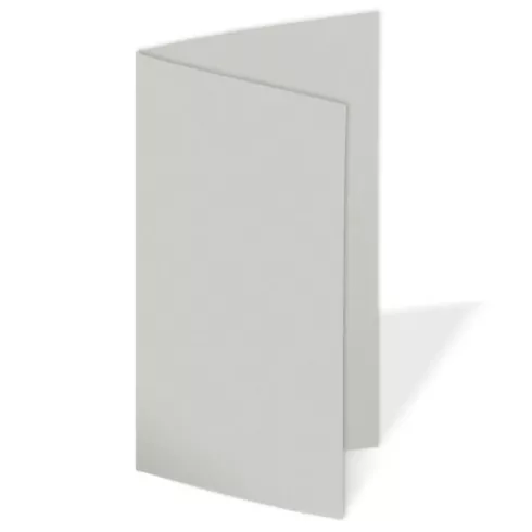Faltkarte DIN Lang  220g/m²  in seidengrau
