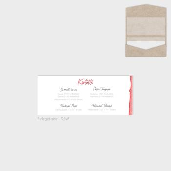 Einlegekarten-Bundle "Watercolor-Brush | Rot" DIN Lang