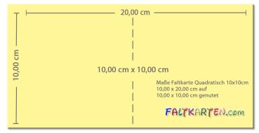 Doppelkarte - Faltkarte 10x10cm, 240g/m² in weihnachtsrot