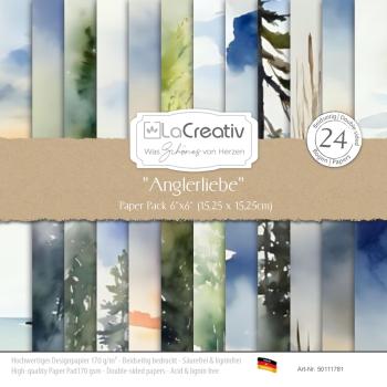 LaCreativ - Designpapier "Anglerliebe" Paper Pack 6x6" - 24 Bogen