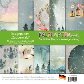 Faltkarten Designpapier Zauberwald