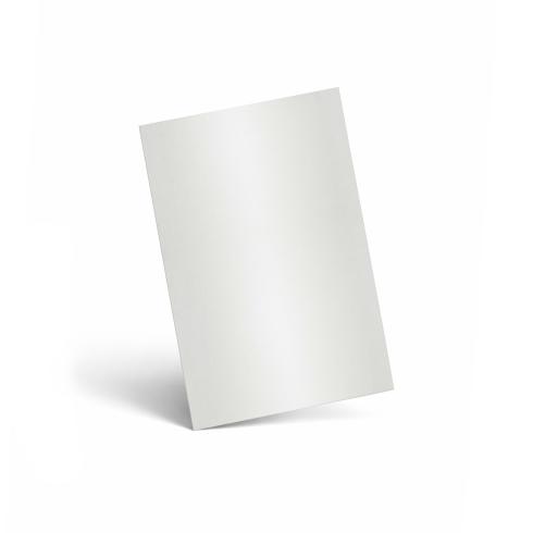 Karte - Einlegekarte DIN A6 300g/m² in metallic polarweiss