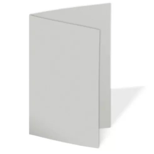 Doppelkarte - Faltkarte 240g/m² DIN A6 in hellgrau