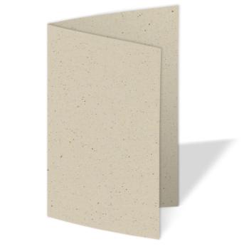 Doppelkarte - Faltkarte 250g/m² DIN B6 in recycling kakao
