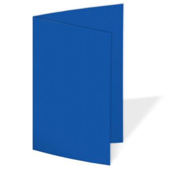 Doppelkarte - Faltkarte 220g/m² DIN B6 in royalblau