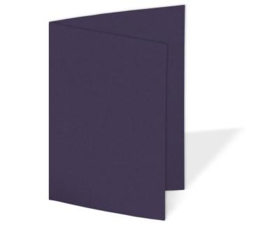 Doppelkarte - Faltkarte 225g/m² DIN B6 in aubergine
