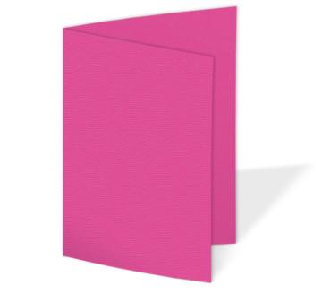 Doppelkarte - Faltkarte 220g/m² DIN B6 in struktur pink