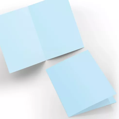 Doppelkarte - Faltkarte 240g/m² DIN A6 in hellblau