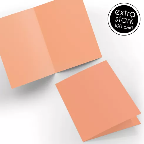 Doppelkarte - Faltkarte 300g/m² DIN A6 in lachs