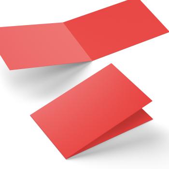 Doppelkarte - Faltkarte 240g/m² DIN A6 quer in rot