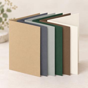 Sortiment "Naturfarben" 30x Faltkarten in 6 Farben DIN B6 - farbig sortiert