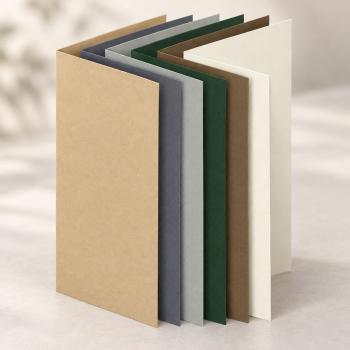 Sortiment "Naturfarben" 30x Faltkarten in 6 Farben DIN Lang - farbig sortiert