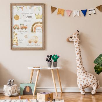 Geburtsposter "Baby Boho" | Geburtstafel | Geburtsdaten | Geburtsbild | Geburt Geschenk
