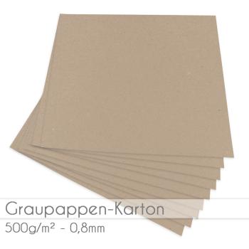 Graupappen-Karton 500g/m² 0,8mm 12