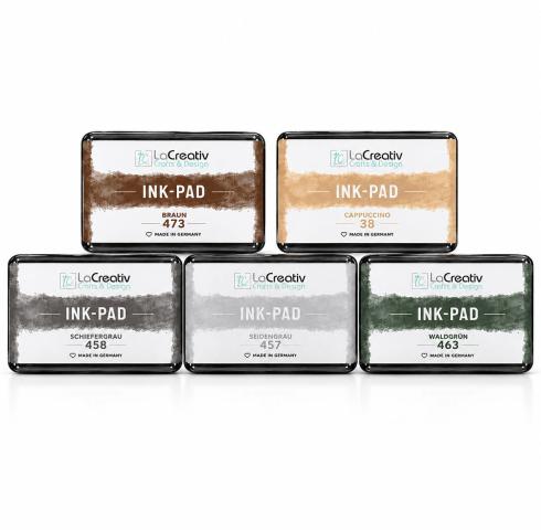 LaCreativ Ink-Pad – Stempelkissen-Set Naturfarben