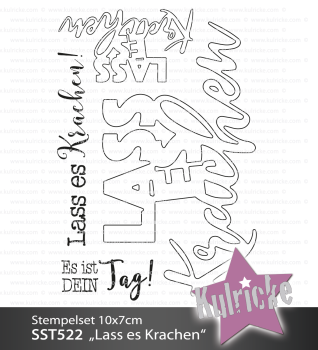 Kulricke Stempelset "Lass es krachen" Clear Stamp Motiv-Stempel